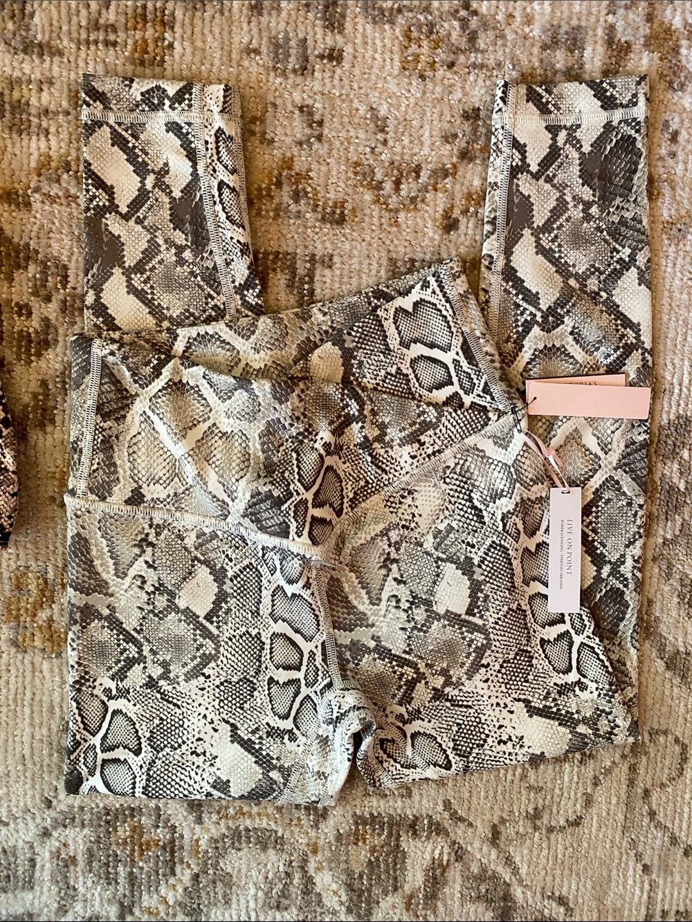 Victoria's Secret Beige & Black Snakeskin Leggings
